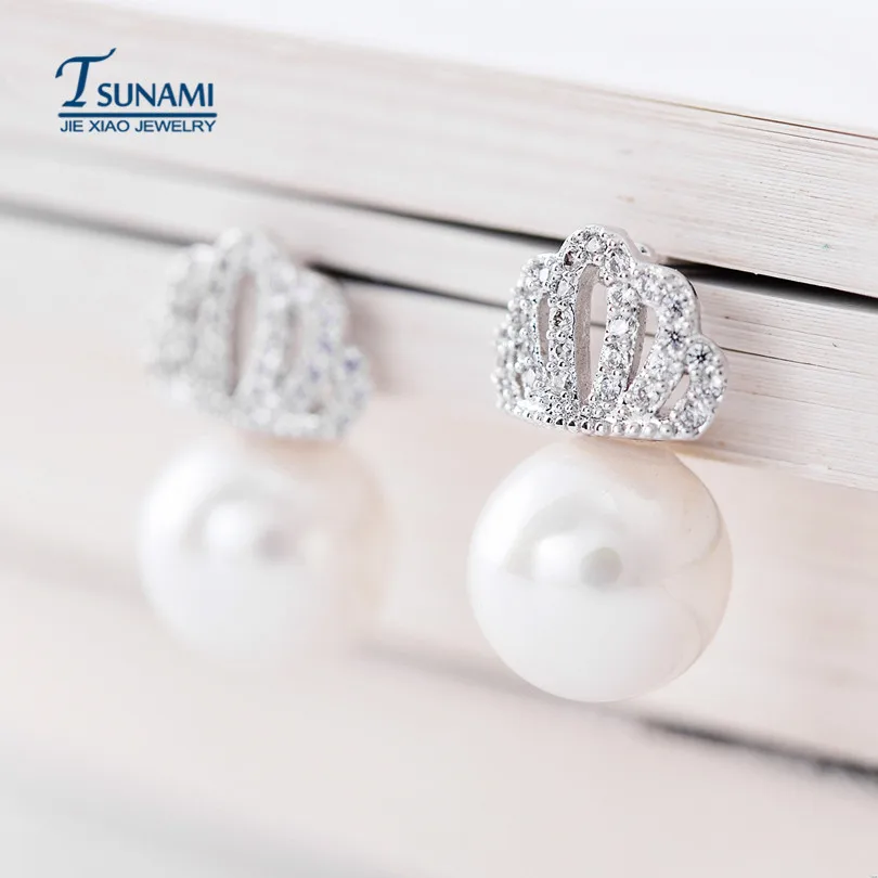 Роскошные и элегантные AAA циркониевые серьги с жемчугом для женщин модные