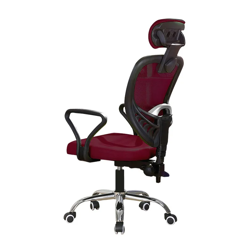 Эргономичный офисный стул яркого цвета удлиненная спинка сетка кресло для