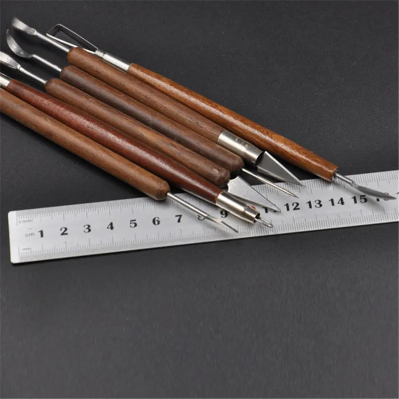 6Pcs New Clay Sculpting Set Wax Carving Pottery Tools Shapers Polymer Modeling Kit P0.05 | Инструменты