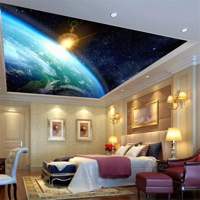 

beibehang High quality cloth / 3d Galactic dream wallpaper cosmic sky ceiling wallpaper for walls 3 d papel de parede