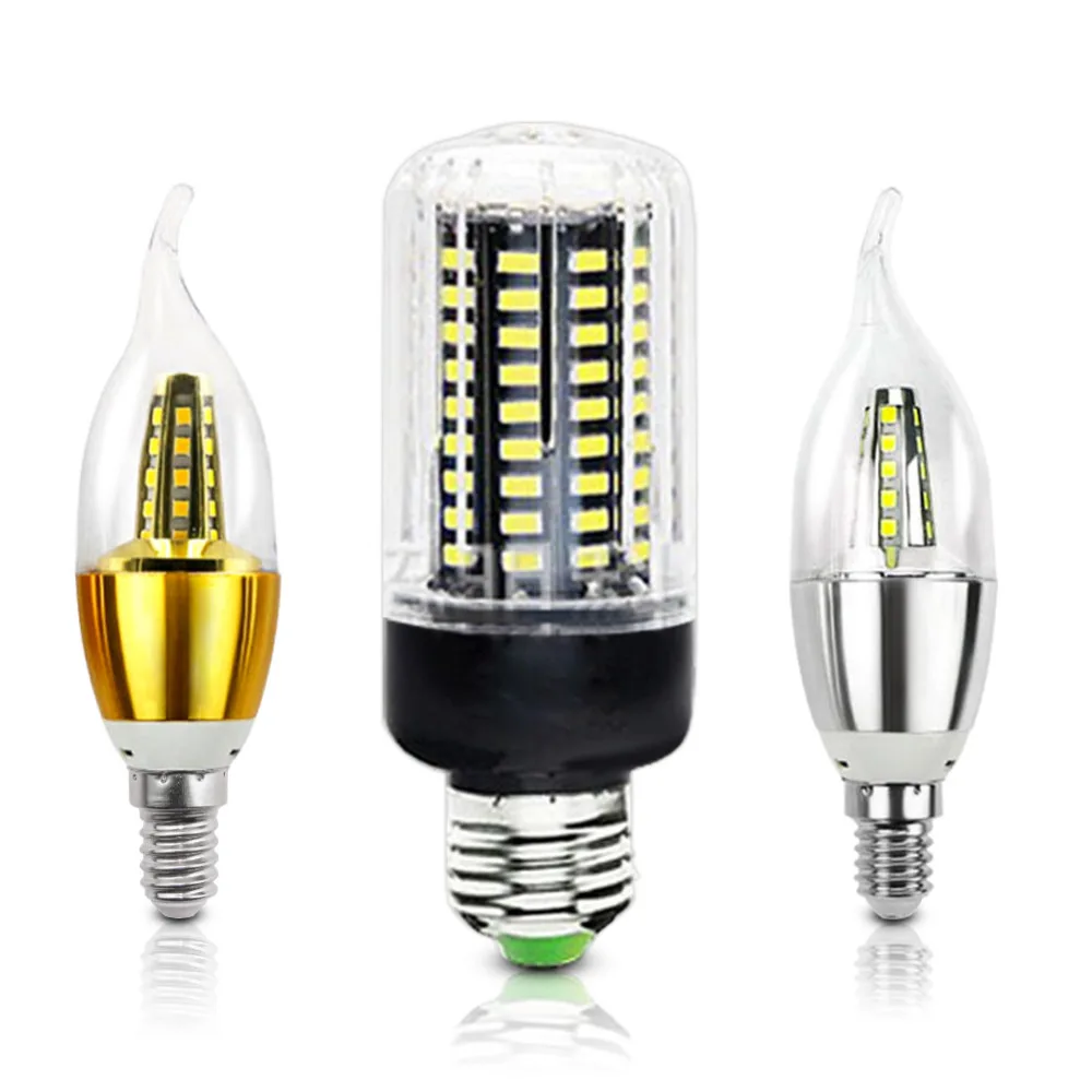 Светодиодный энергосберегающий диодный светильник E27 E14 110 В 220 SMD5730 3 Вт 7 12 15 18