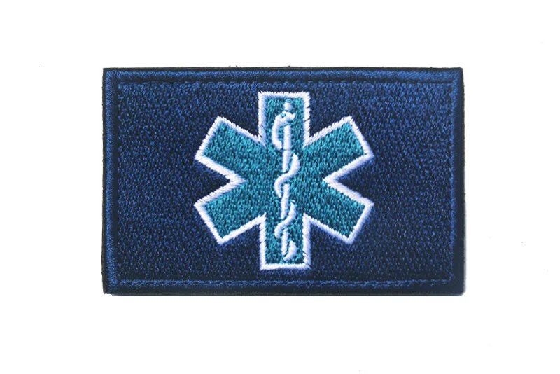 Военный армейский Тактический Мораль Star of Life медицинский медик крест вышивка