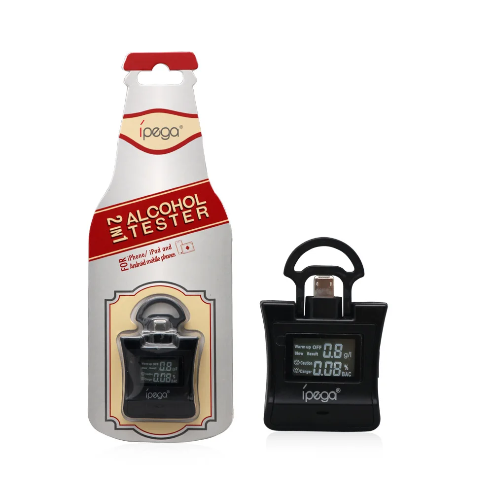 Быстрая реакция Профессиональный ЖК-дисплей алкоголь тестер цифровой Алкоголь