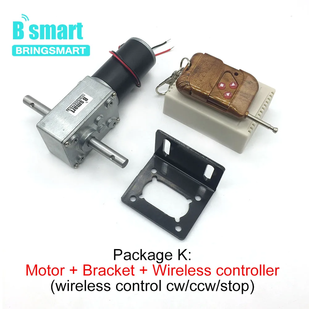 Bringsmart 5840-31zy 12 В DC червячный мотор-редуктор с двойным валом 3 в 9 в обратный редуктор с высоким крутящим моментом 24 В DC мотор самоблокирующийся мини-инструменты