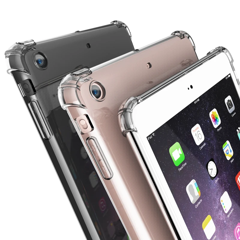 Противоударный чехол для iPad mini 1 2 3 4 Pro 2018 мягкий силиконовый из ТПУ задняя крышка