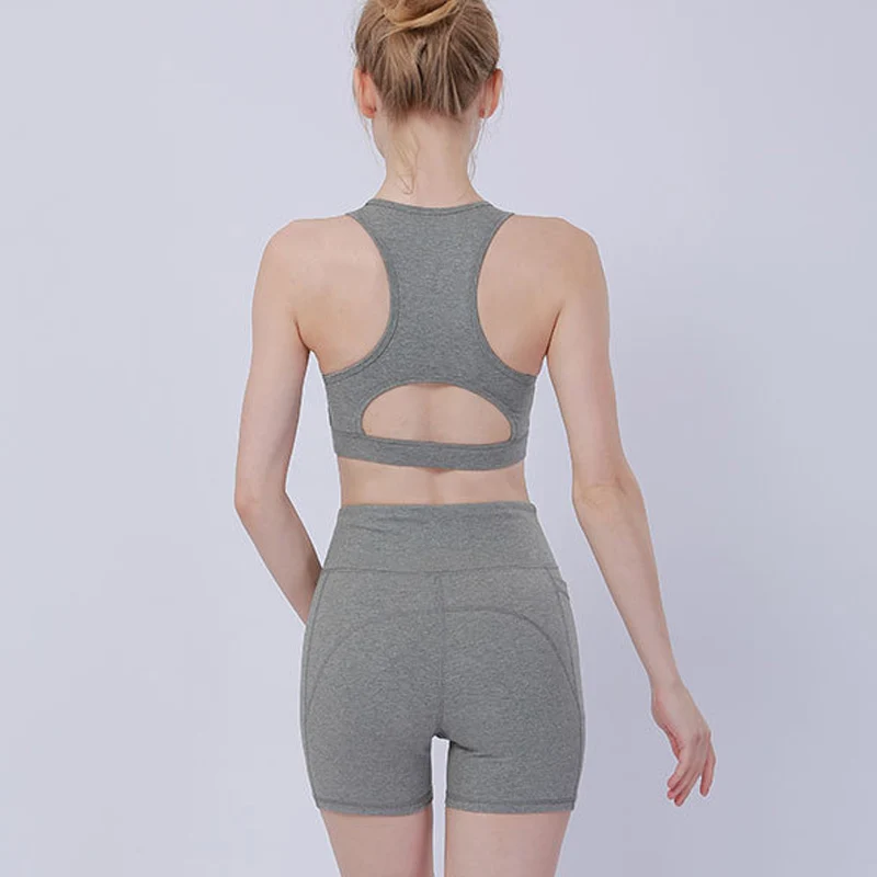 Seamless Sports Bra Top Fitness Women Racerback Running Crop Tops Pink Workout Padded Yoga High Impact Activewear | Спорт и
