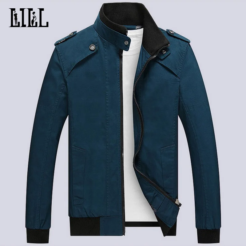 LILL | Хлопковая мужская куртка-бомбер мужское пальто весна 2017 повседневная