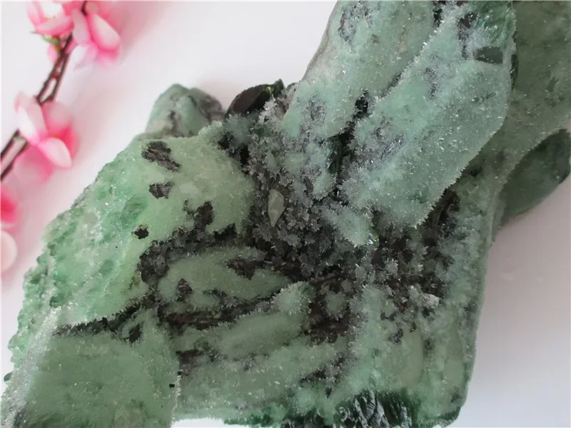 Unique Natural Green Crystal Cluster Skeletal Quartz Point Wand Mineral Healing Druse Vug Specimen Stone | Дом и сад