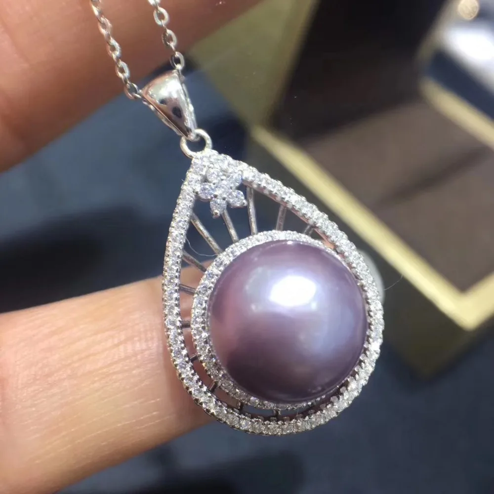 

NEW ARRIVAL 925 Sterling Silver Pearl Pendant Mounts Pendant Setting Findings Jewelry Parts Fittings Women Accessories