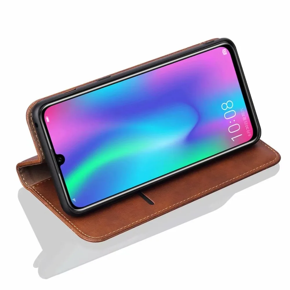 Чехол для Xiaomi Redmi 7 роскошный кожаный Ретро Чехол-бумажник с подставкой откидной