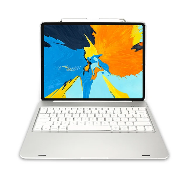 DUX DUCIS, беспроводной Чехол-клавиатура для iPad Pro 12,9, Bluetooth, умный складной чехол для планшета, для iPad Pro, 12,9 дюймов, Funda - Цвет: White