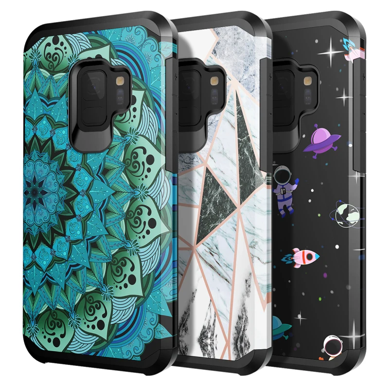 

Yokata 2 in 1 Hard Case for Samsung Galaxy S9 S10 plus S8 Case Shockproof Bumper Cover for Samsung S8 S7 S6 S5 Case Protector