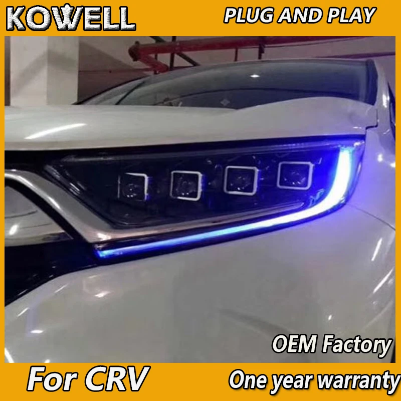 Автомобильный стайлинг KOWELL для Honda 2017-2019 светодиодный светильник CRV дхо передний