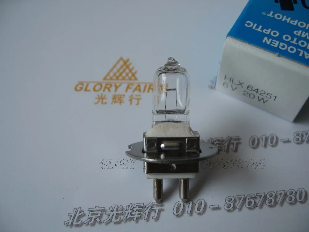 2 шт. HLX64251 6V 20 Вт HLX 6 64251 6V20W галогенная лампа офтальмологический свет проектора