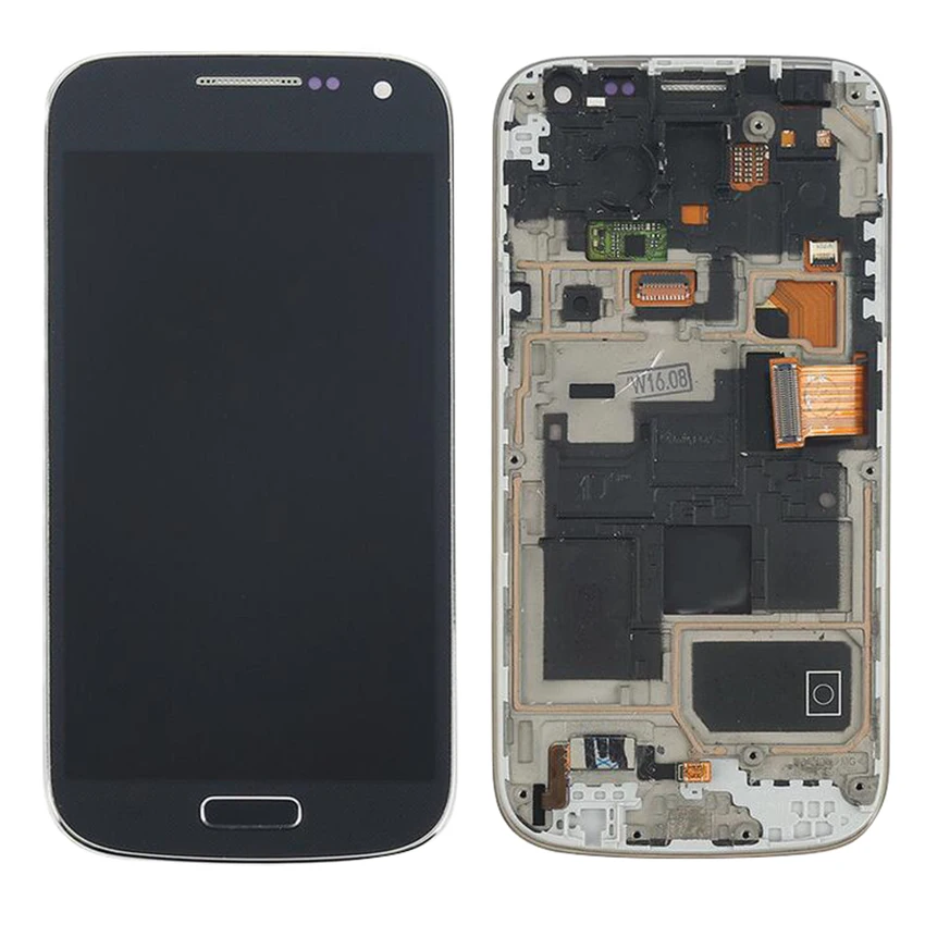 

Tested Super AMOLED LCD For Samsung Galaxy S4 Mini I9190 i9192 i9195 Screen Touch Digitizer Replacement with Frame 100%