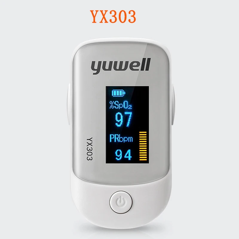 YX303 Xiaomi Yuwell YX305 цифровой пальцевой Пульсоксиметр OLED экран забота о пожилых людей для здоровья высокоскоростной датчик автоматическое выключение - Цвет: YX303