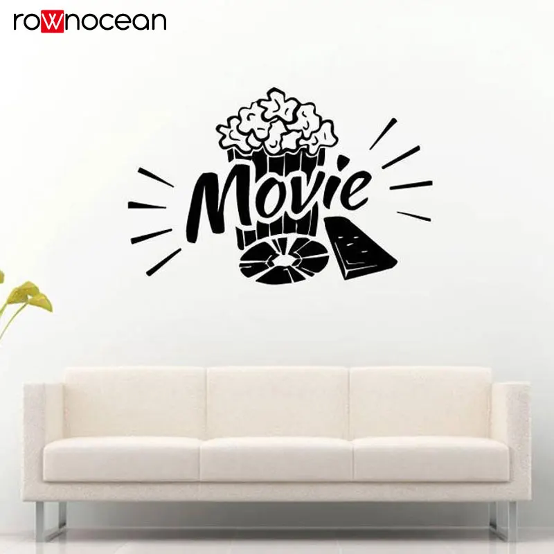 

Movie Film Cinema Popcorn Theater Camera Action Comedy Drama Fantasy Wall Sticker Decal Vinyl Mural Home Decor Living Room 3R34