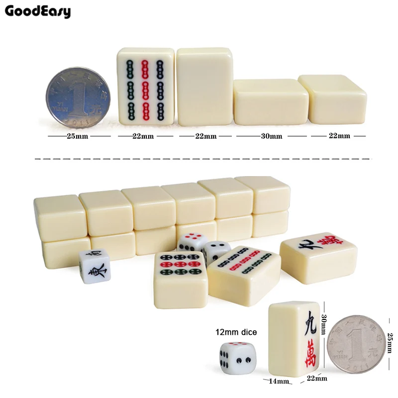 30mm Traveling Mini Mahjong Set Mahjong Games Home Games Chinese Funny Family Table Board Game 3 color option