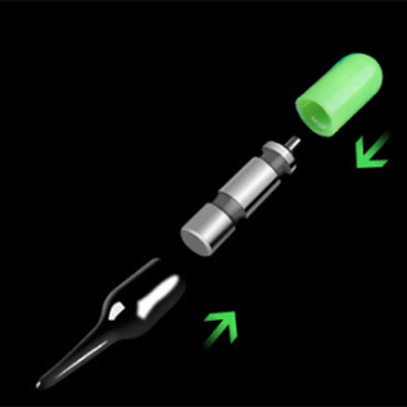 2pcs/lot Fishing Floats Tail LED Lamp Cap Night Light Stick Glowing Lamp Head Match 311 Battery To Use(Including Battery
