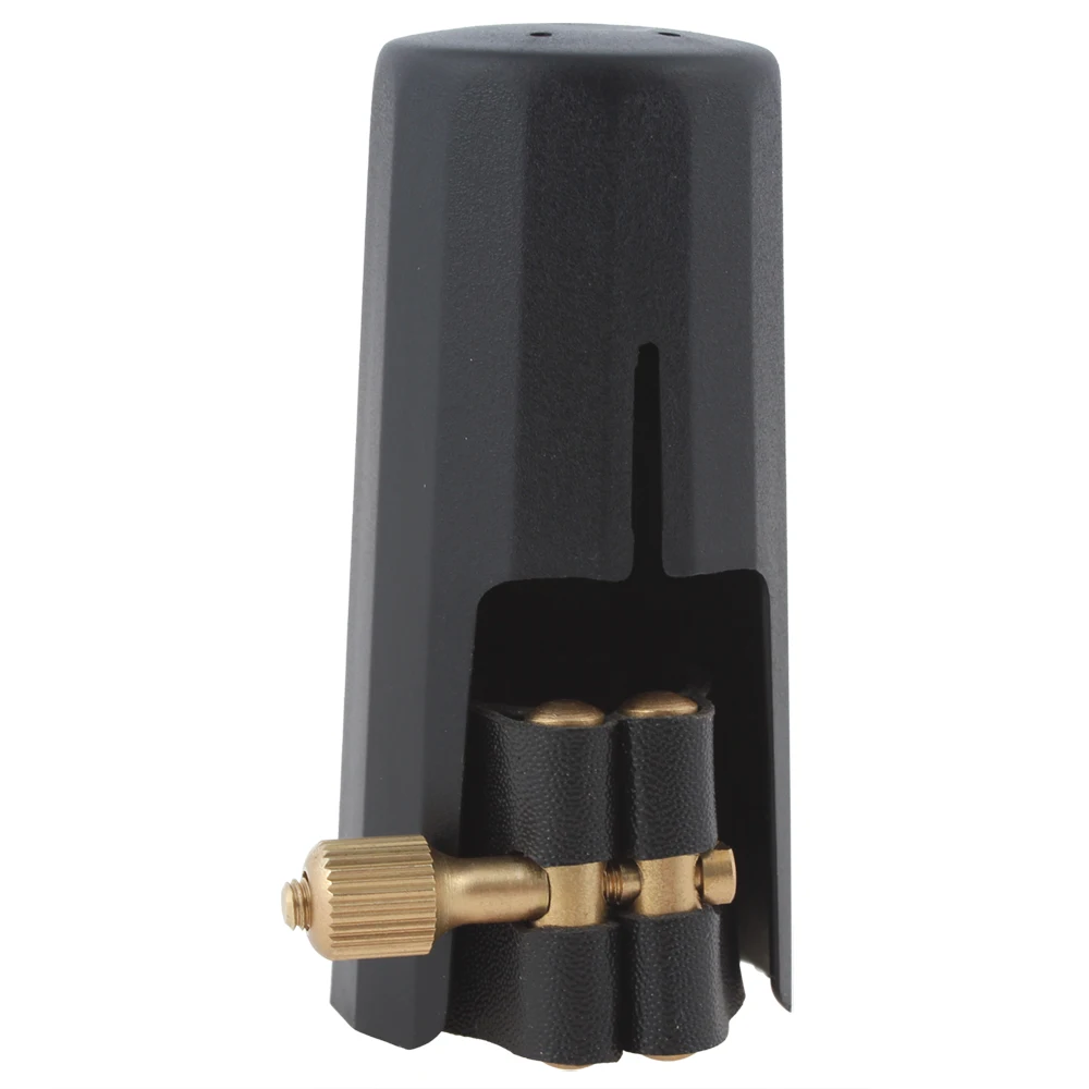 Практичный резиновый альт саксофон мундштук с крышкой и кожаным зажимом Sax Woodwind