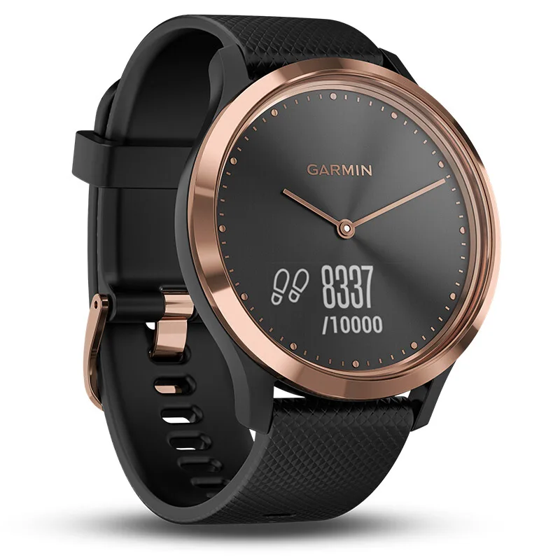 GARMIN vomove HR гибридные Смарт-часы для мужчин и женщин черный/розовое золото |