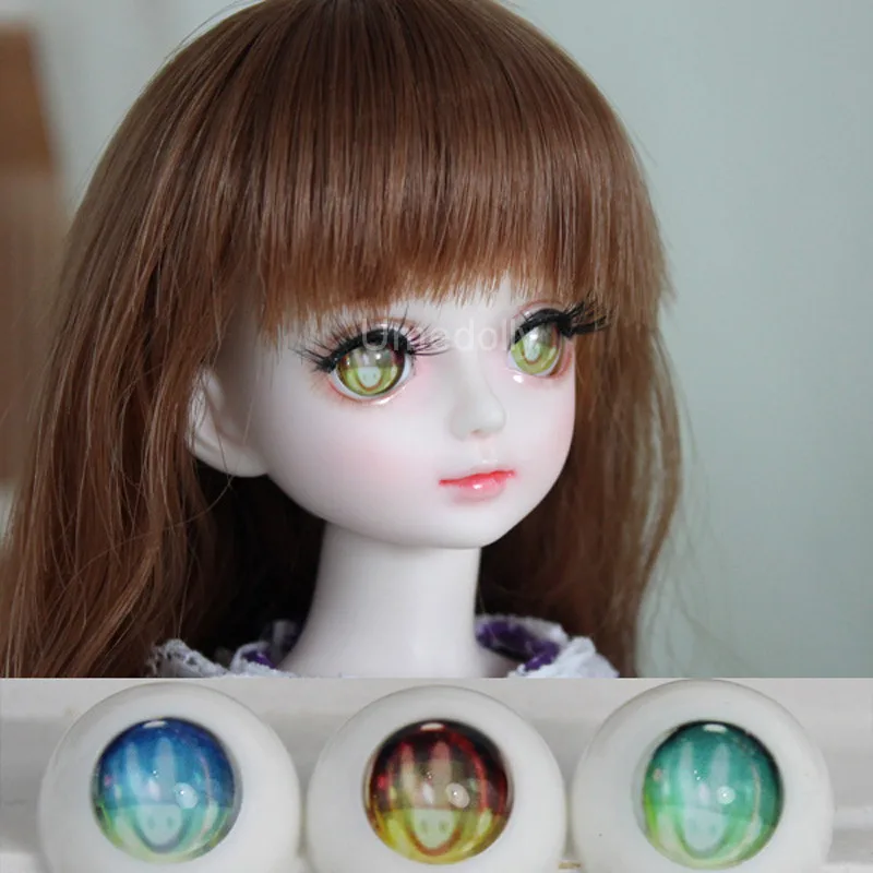 1 пара мультяшный кролик 1/6 1/4 1/3 SD BJD кукольные глаза полукруглые 14 мм 16 18