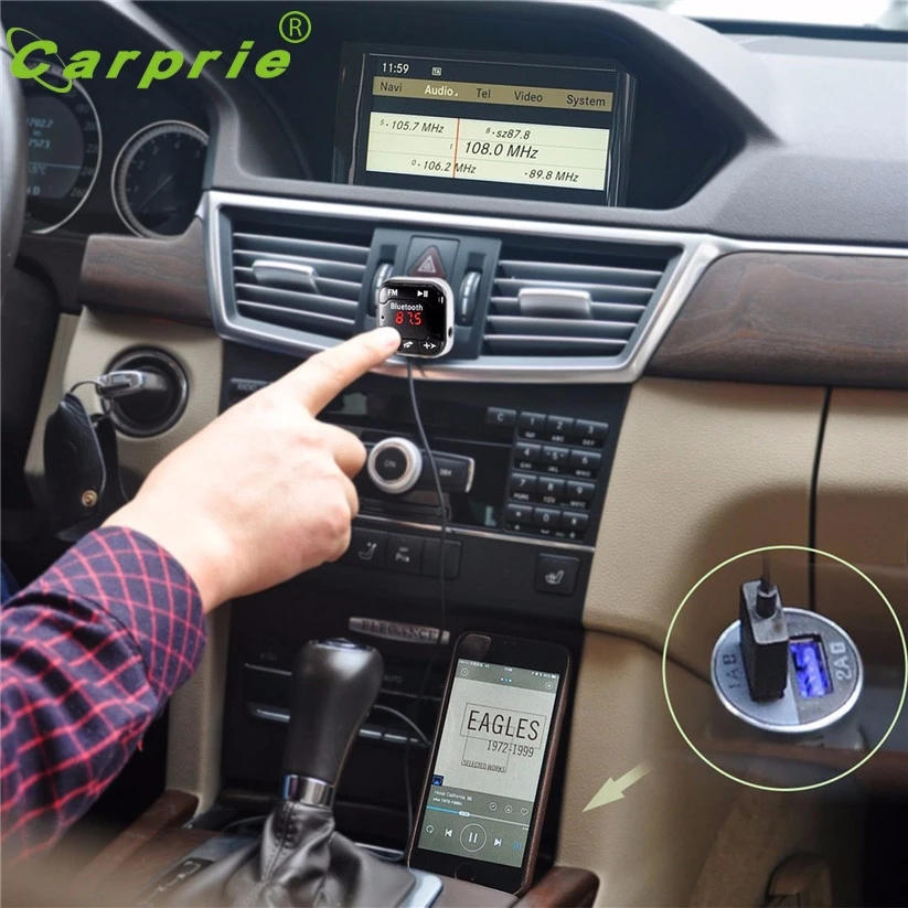 Автомобильный стильный комплект CARPRIE беспроводной Bluetooth fm передатчик mp3 плеер USB SD