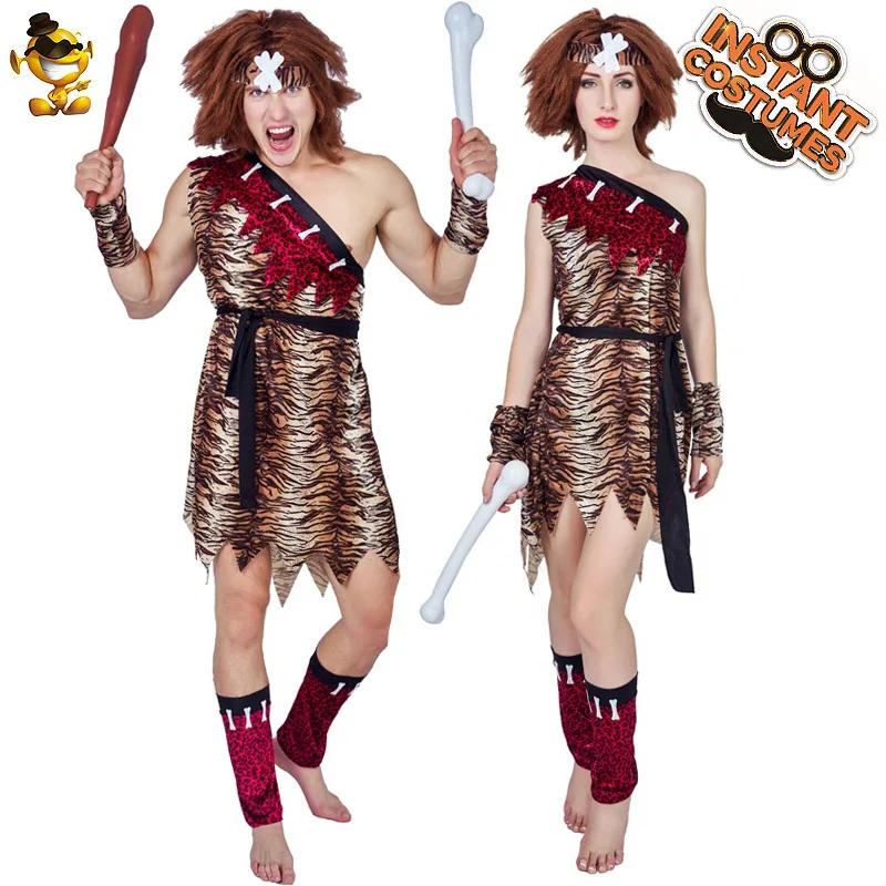Женский и мужской костюм для Хэллоуина с леопардовым принтом |