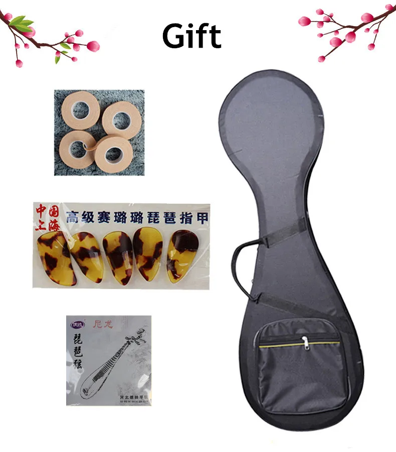 

High Quality 4 Strings Lute Pipa Handmade Rosewood Chinese Folk Instruments For Adult