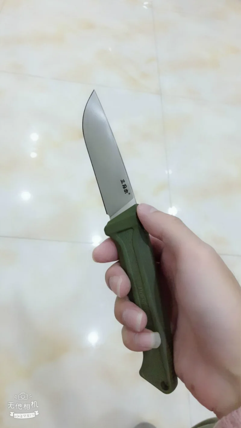 Sanrenmu S708 нож с фиксированным лезвием 12C27 лезвие для охоты на открытом воздухе, кемпинга, выживания, рыбалки, тактический инструмент для повседневного использования с оболочкой - Цвет: Армейский зеленый