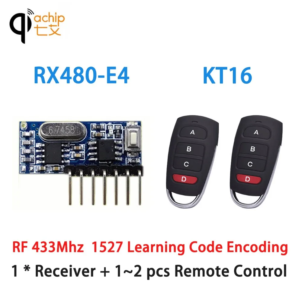 QIACHIP 433 МГц RF Приемник Код для обучения 1527 4CH & 4 канала EV1527 Беспроводной передатчик