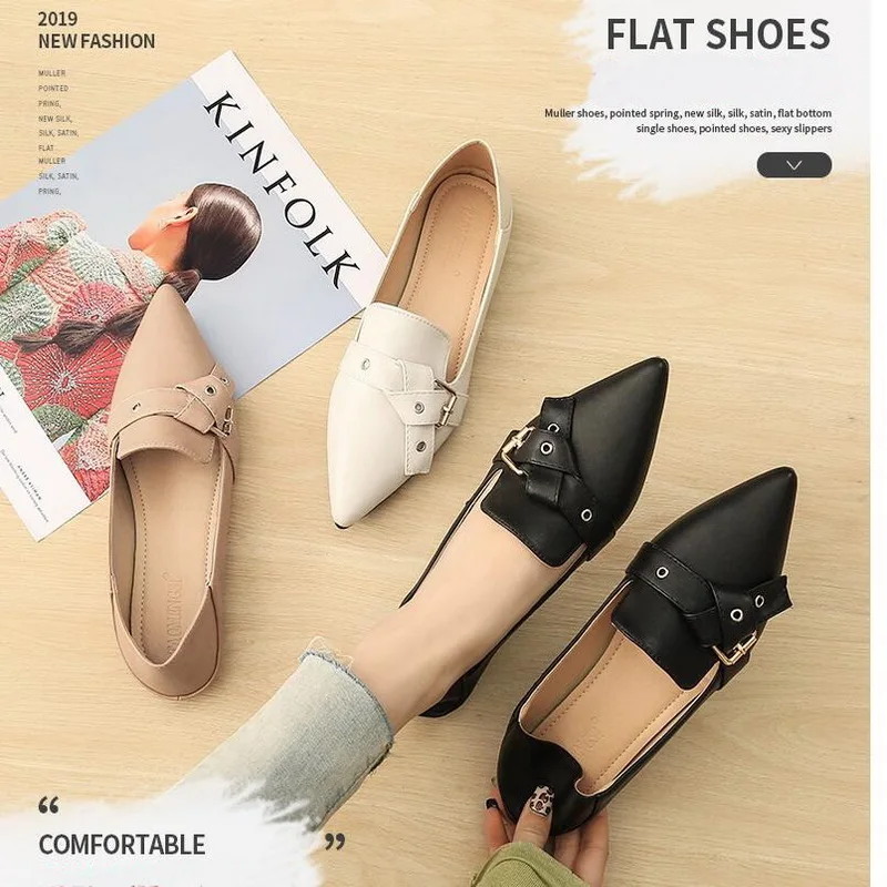 Туфли женские из натуральной кожи балетки лоферы плоская подошва белые для