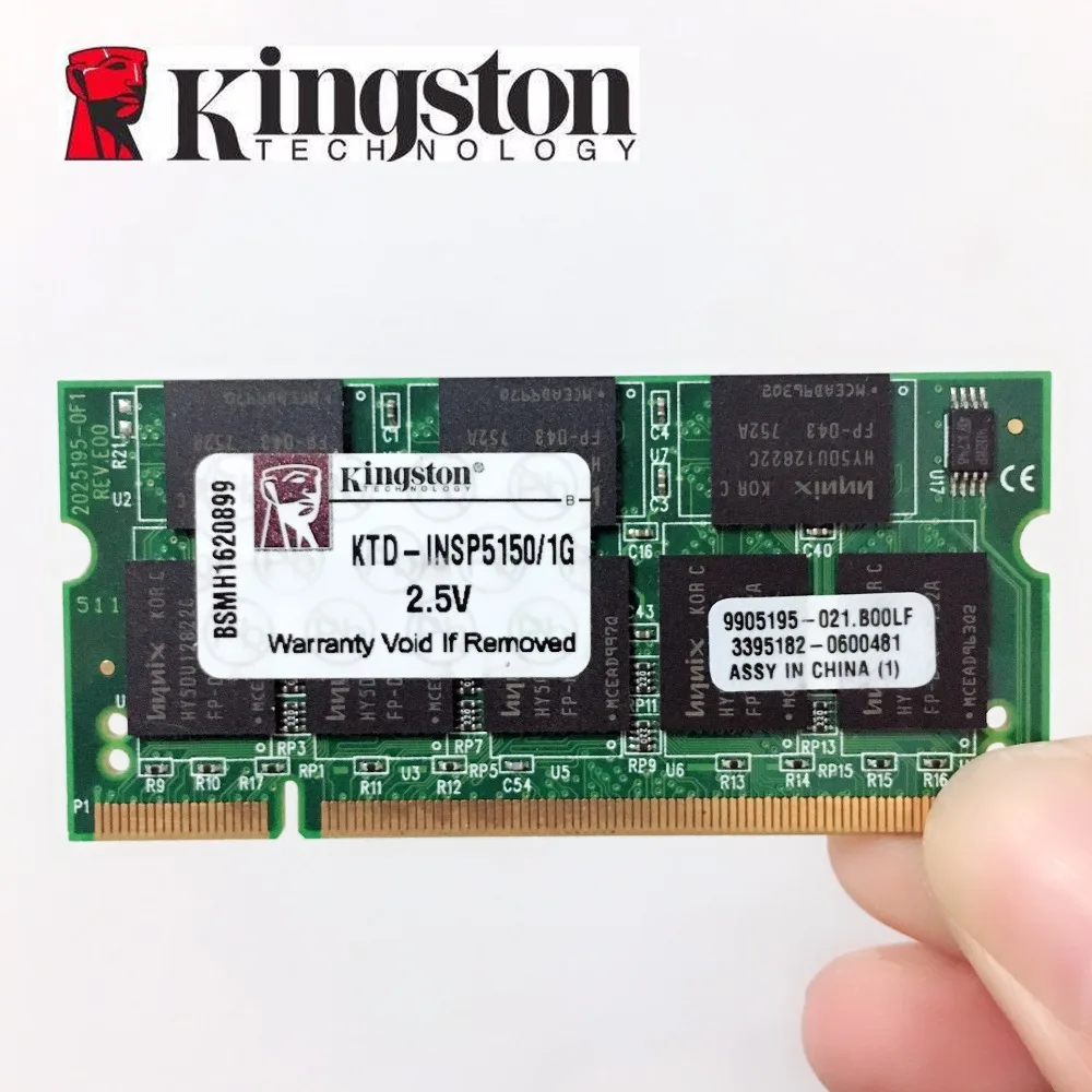 Оригинальный ноутбук Kingston DDR ddr1 1 ГБ 333 МГц Φ 1g память ОЗУ для ноутбука контактов
