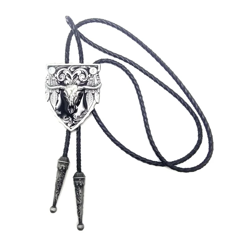 

Vintage Antique Silver Longhorn Bull Bolo Tie for Men Western Cowboy Indian Art Novelty Neckties Wedding Accessories Guest Gift