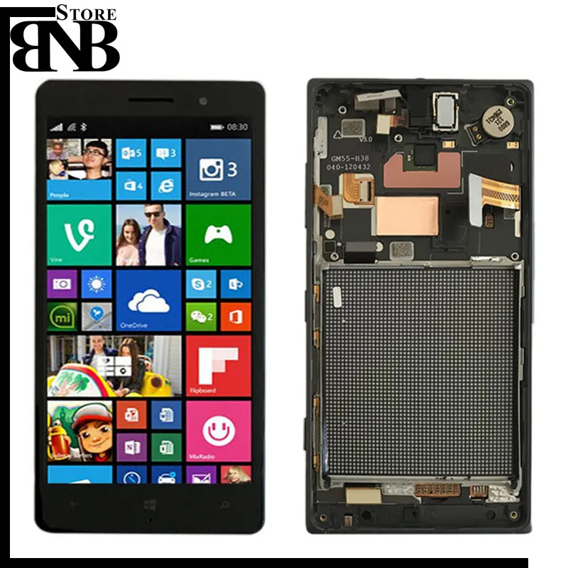 Оригинальный ЖК дисплей с дигитайзером сенсорного экрана в сборе для Nokia Lumia 830