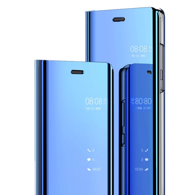 Для OPPO RX17 Neo чехол Роскошный флип стенд прозрачный вид зеркало чехол для телефона OPPO RX17 Neo чехол RX 17 Neo RX17Neo задняя крышка 6,4"
