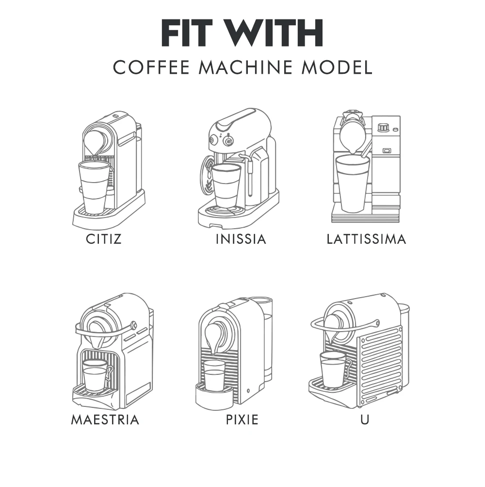 ICafilas Нержавеющая сталь многоразового использования для кофемашины Nespresso Кофе