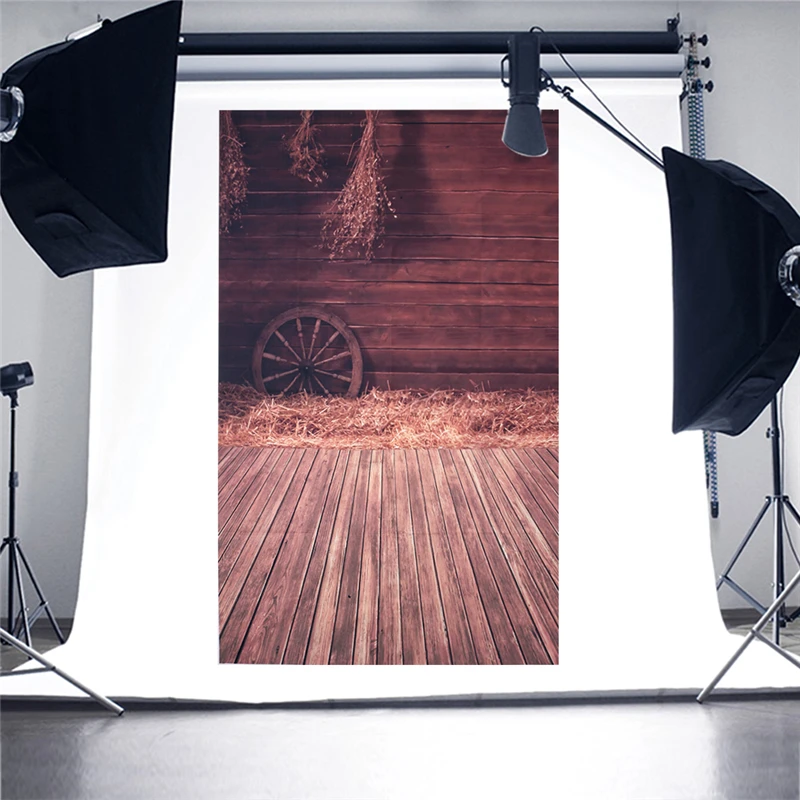 

Виниловый фон для студийной фотосъемки OOTDTY с деревянным полом и колесом, реквизит для DIY, Прямая поставка