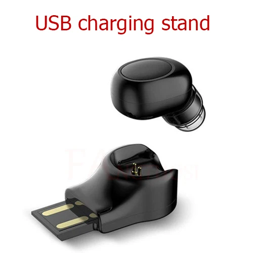 Black FANGTUOSI Новое поступление USB зарядка мини беспроводные Bluetooth наушники с микрофоном беспроводные наушники-вкладыши для iPhone samsung Xiaomi - Цвет: Black