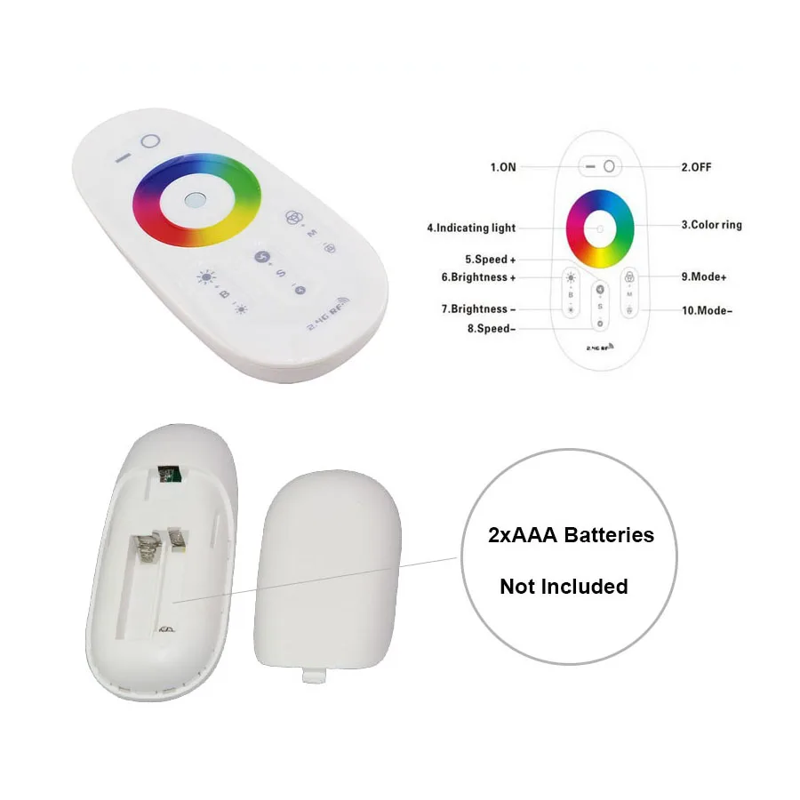 Светодиодный светильник 5050 RGBW 5 м 10 м 15 м 20 м диодный светодиодный светильник RGB полоса Водонепроницаемая DC 12 В гибкая светодиодная лента RF контроллер адаптер