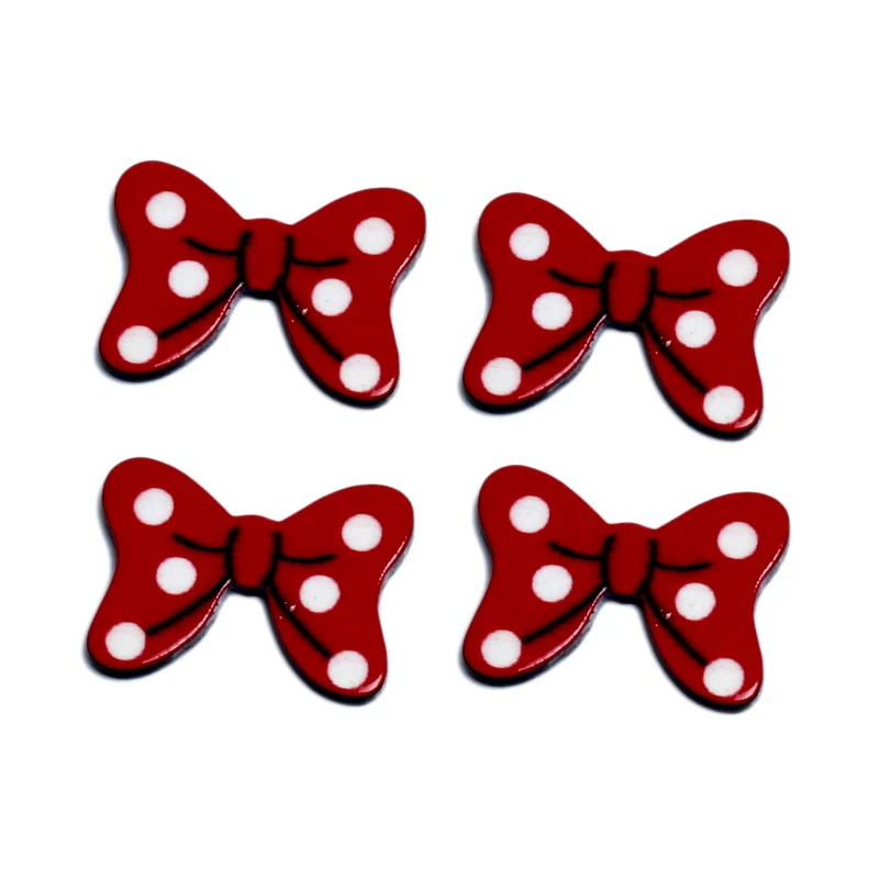 30 шт красный бант акриловые украшения ремесла бусины Кабошоны для скрапбукинга