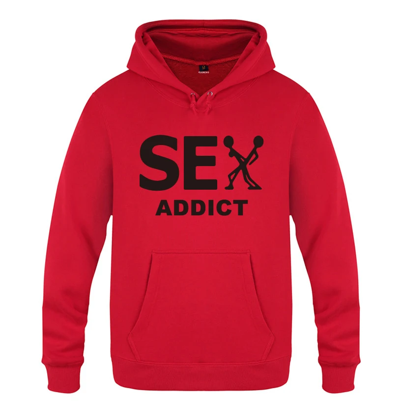 Sex Addict креативные толстовки с юмором мужские 2018 пуловер свитшот флисовый|Мужские