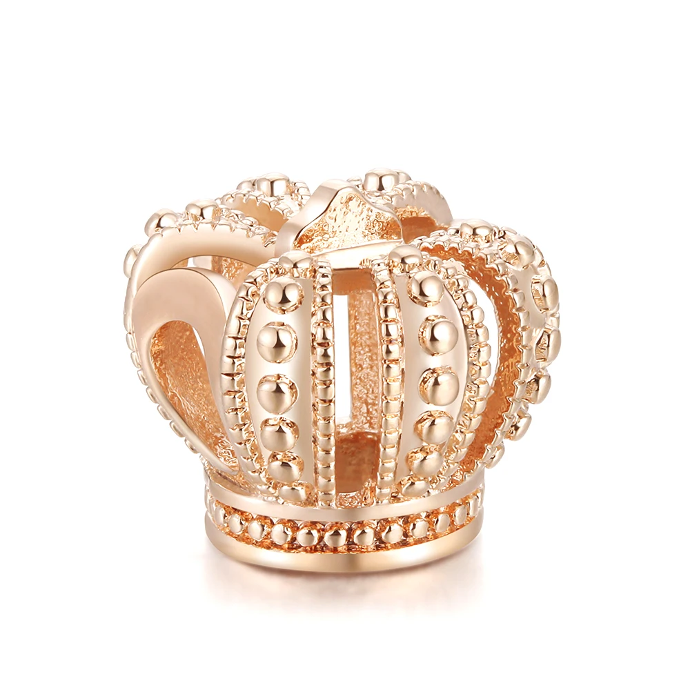 

Loyal King Crown Rose Golde Beads for Beaded Bracelets Silver 925 Jewelry DIY Charm Silver Beads for Jewelry Making