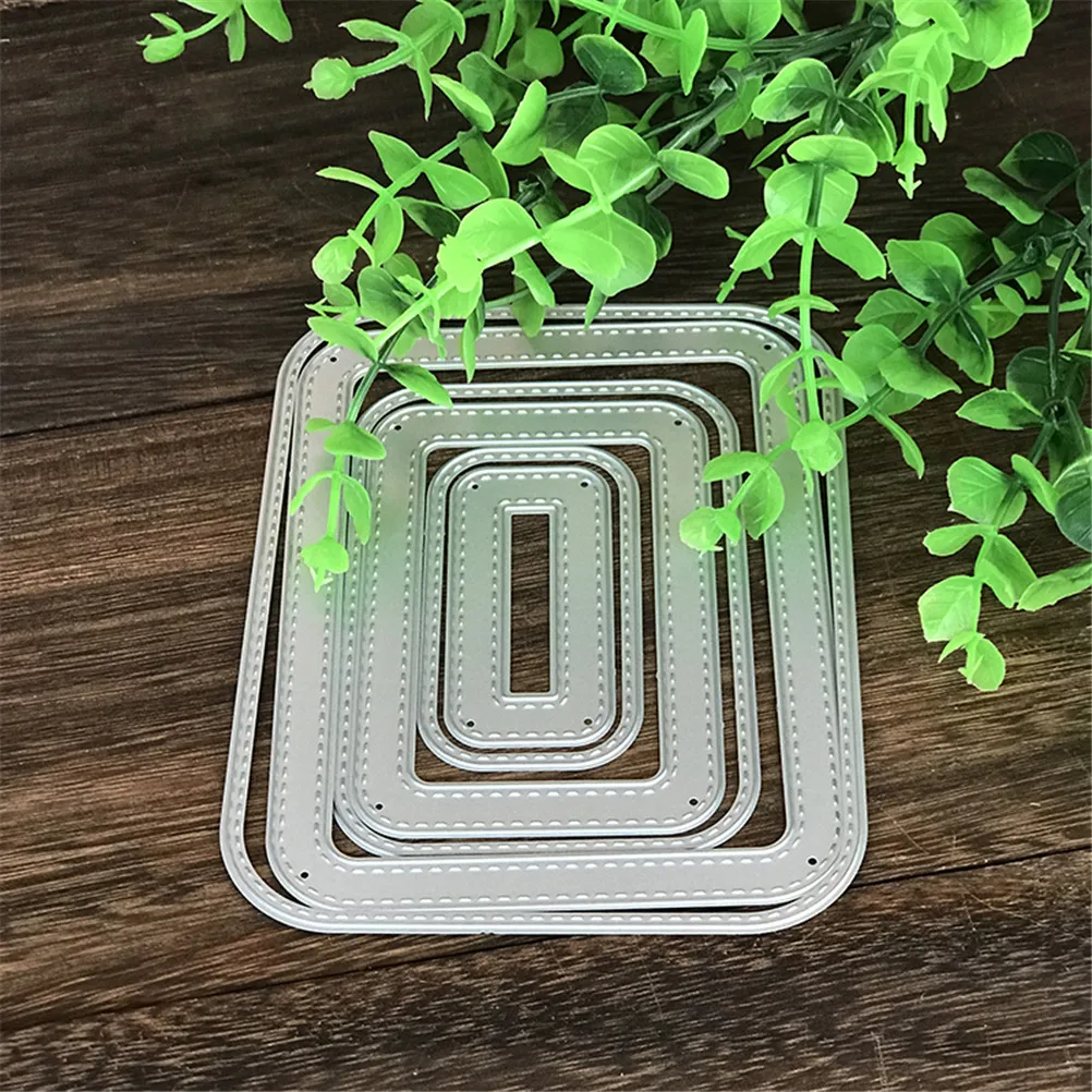 6pcs Изогнутая рамка рамки квадратный Пасхальный цветы из яйца карты решений трафарет для скрапбукинга металлические Многослойные резка умирает поздравительная открытка - Цвет: 6pcs