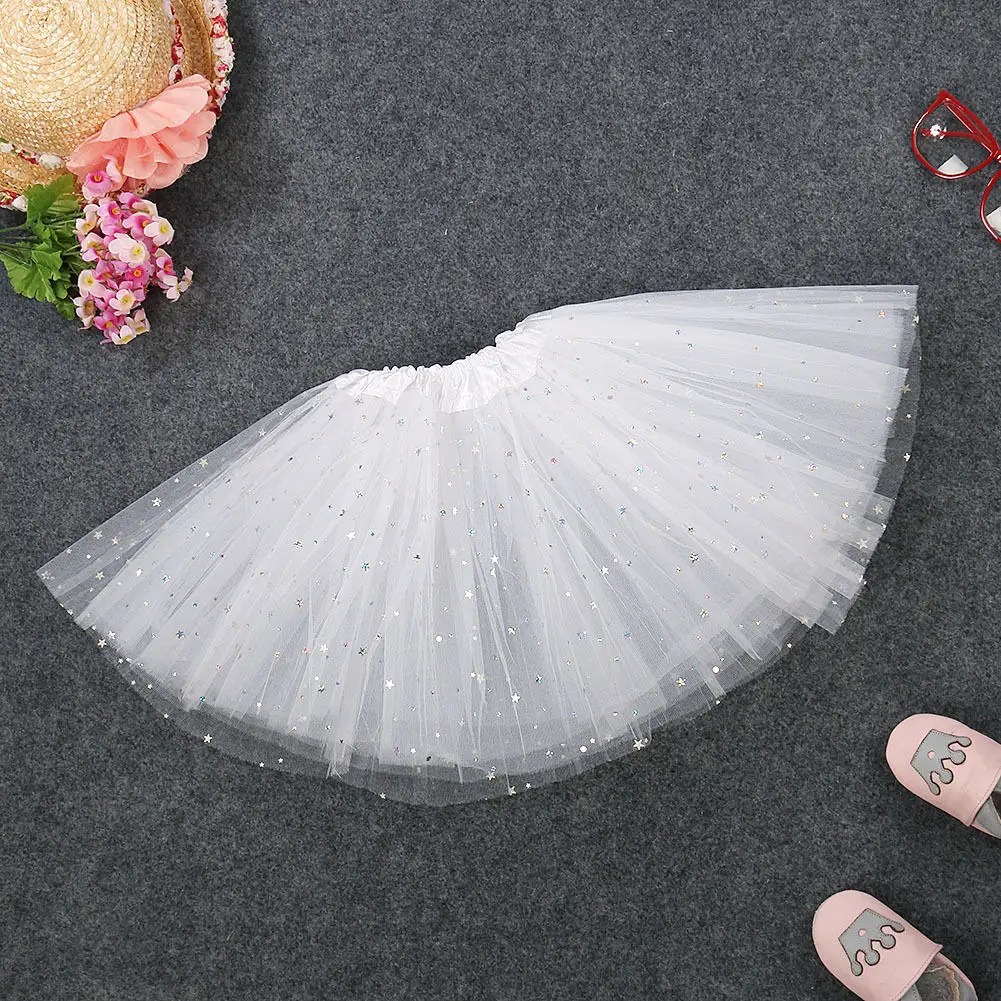 Лидер продаж юбка-пачка принцессы с блестками и звездами для маленьких девочек