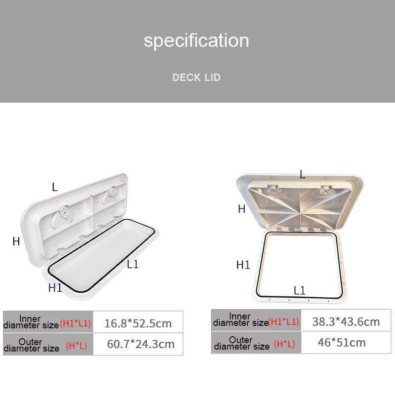 Крышка для лодки из АБС пластика белый антивозрастной корпус морского люка