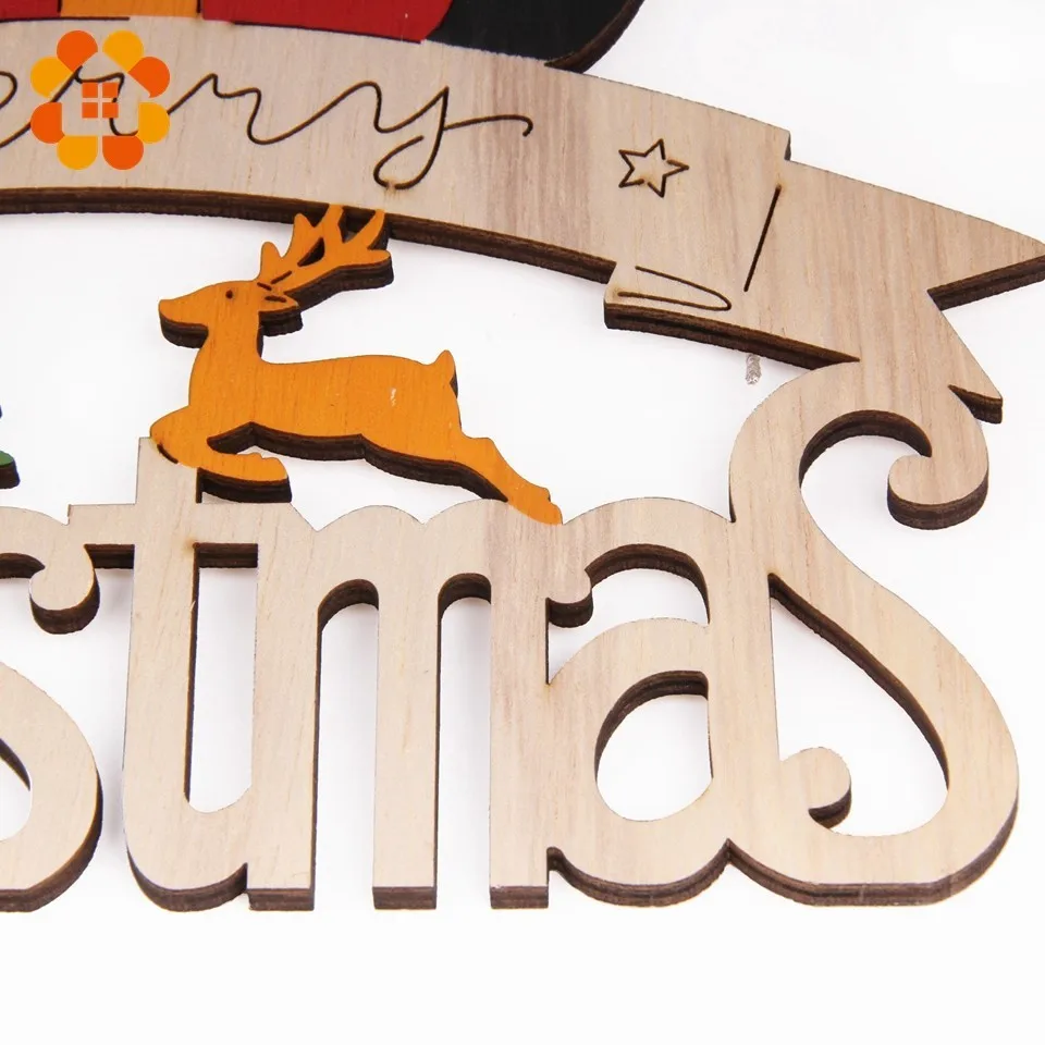 1 шт. деревянные Рождественские Подвески украшения креативные поделки елочные