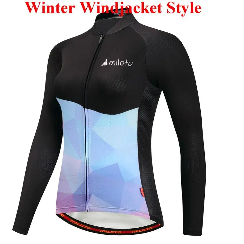 Windjacket Style Женские черные теплые куртки для велоспорта зимние теплые ветрозащитные водонепроницаемые пальто для велосипеда верхняя одежда для спорта на открытом воздухе - Цвет: Windjacket Style