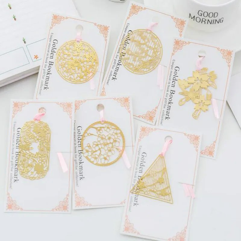 10 шт./лот Ретро креативная металлическая Закладка для книги Sakura Book Mark Корейская