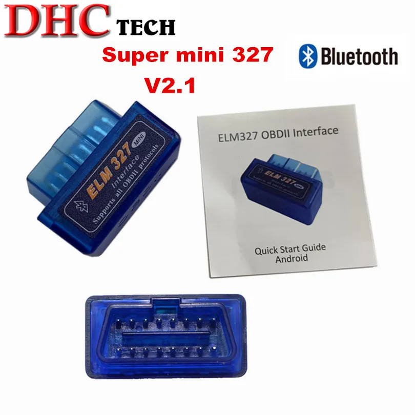 Горячая продажа Супер Мини Elm327 OBD2 Bluetooth с сканирующей бумагой elm327 V2.1 OBDII адаптер